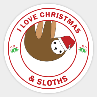 Christmas Sloth Sticker